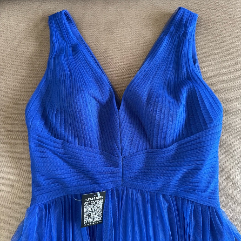 Zac Posen Tulle Midi-Dress in Royal Blue, size 6 - Picture 8 of 13